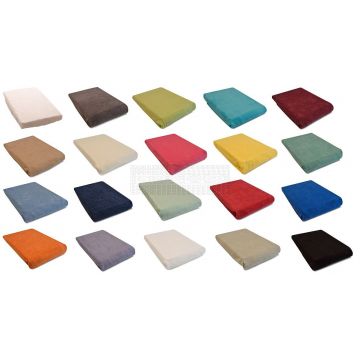 Badstofhoes voor massagetafel en behandelbank zonder uitsparing verkrijgbaar in 23 kleuren