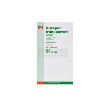 Curapor transparante eilandpleister steriel 10 cm x 20 cm à 25 stuks