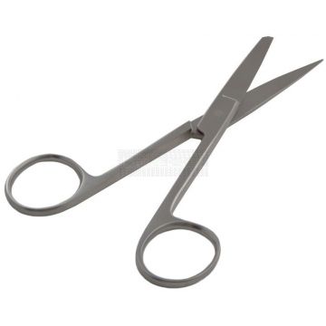 Linkshandigen schaar spits - stomp 14 cm rvs uitvoering