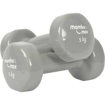 Vinyl dumbells 5 kg per paar zwart