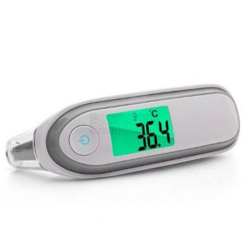 MoVeS oorthermometer + voorhoofdscan - 2 x AAA - wit