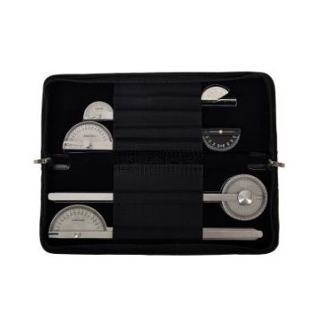 Saehan plastic goniometerset à 6 stuks in etui open