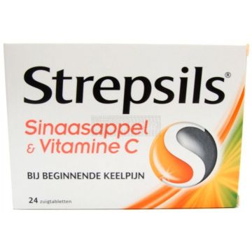 Strepsils Sinaasappel met Vitamine C 24 stuks