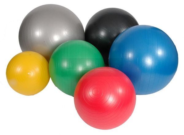 ABS Oefenbal - fysiotherapie bal - zit bal met pomp 45 cm geel