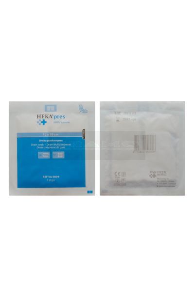 Drain Splitkompres steriel 10 cm x 10 cm (16 lagen)