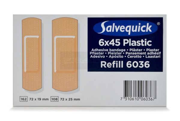 Salvequick 6036 navulling plastic 6 x 45 stuks