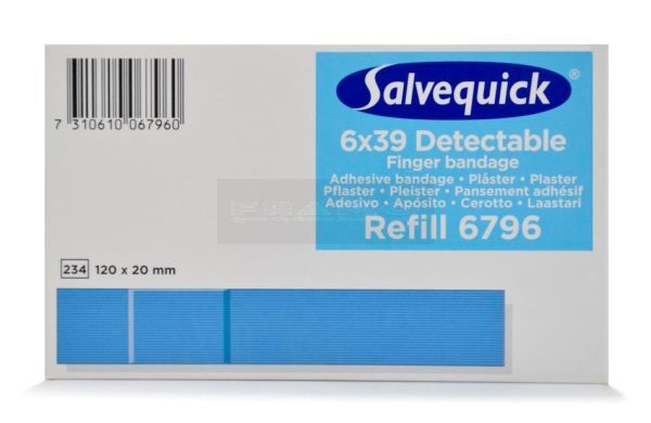 Salvequick 6796 navulling detectable vingerstrips 6 x 39 stuks