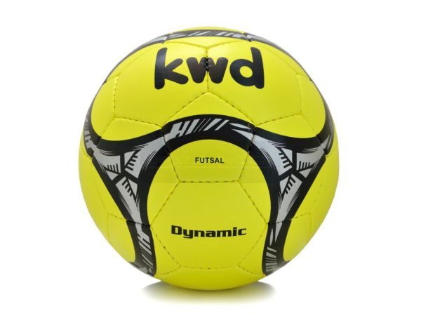 KWD zaalvoetbal dynamic indoor fluor/zwart/zilver maat 4