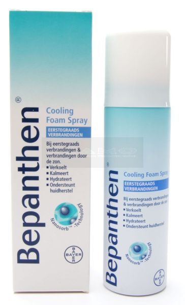 Bepanthen cooling foam spray 75 ml, bij eerstegraads verbrandingen