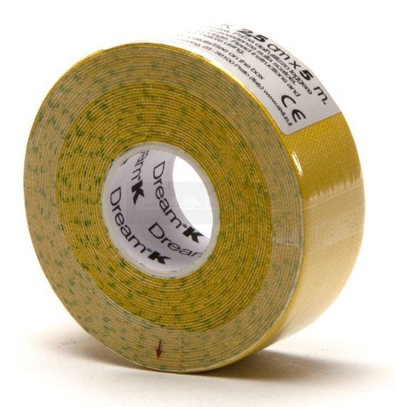 Dream K tape 2,5 cm x 5 meter geel