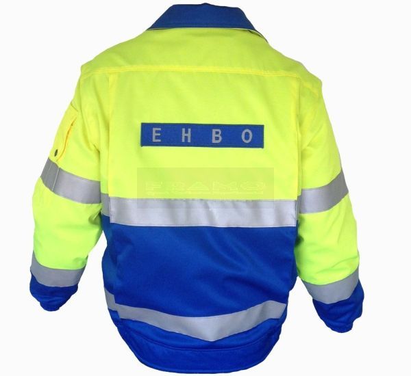 EHBO-Pilotjack-geel-blauw-met-reflecterende-striping-FRAMO-Achterzijde