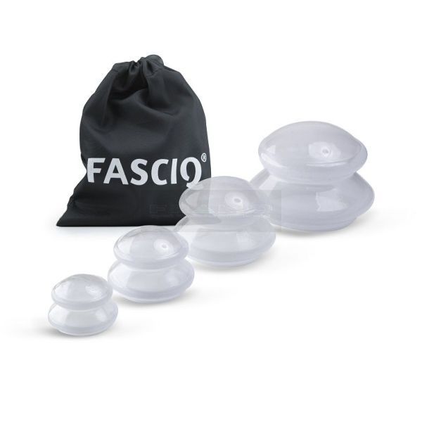 FASCIQ - Cuppings siliconen set à 4 stuks van 4,5 - 6 - 7,5 - 10 cm
