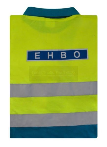 EHBO Poloshirt met striping Geel-Blauw