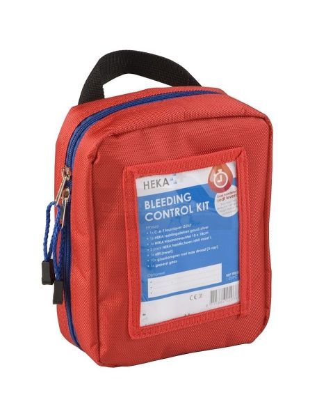 Heka bleeding control kit 10-delige set inclusief rood tasje