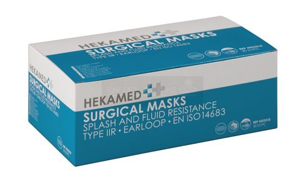 HekaMed chirurgisch mondmasker IIR 3-laags ISO-14683 : 2019 à 30 stuks
