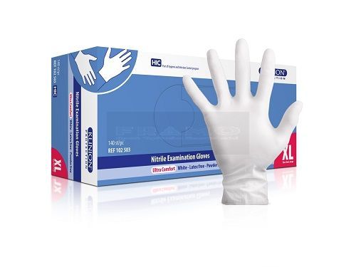 Klinion Nitrile ultra comfort handschoen wit à 150 stuks poedervrij-X-Large