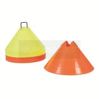 Trainingcones, vloermarkers, markeerschijven H15 cm Ø30 cm set à 20 stuks