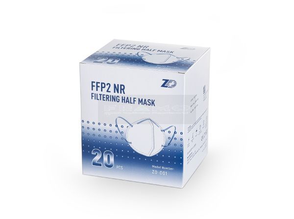 Mondmasker FFP2 zonder ventiel à 2 x 10 stuks L&R