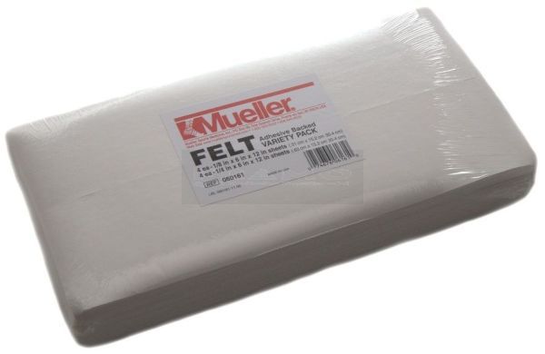 Mueller zelfklevend polstervilt pakket 15,2 cm x 30,5 cm à 8 vellen