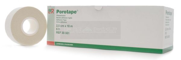 PoroTape sporttape 2,5 cm x 10 meter doos à 6 stuks