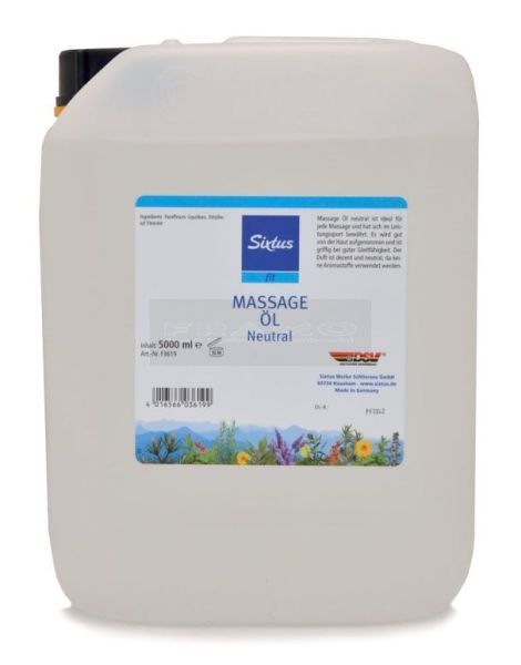 Sixtus Sixtufit massage olie neutraal 5000 ml - 5 liter