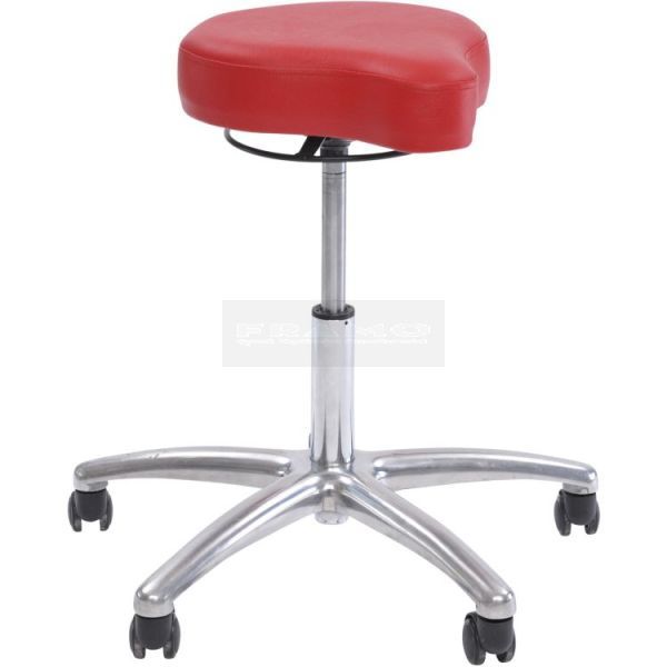 Tabouret Zadelzit met ringbediening en aluminium voet