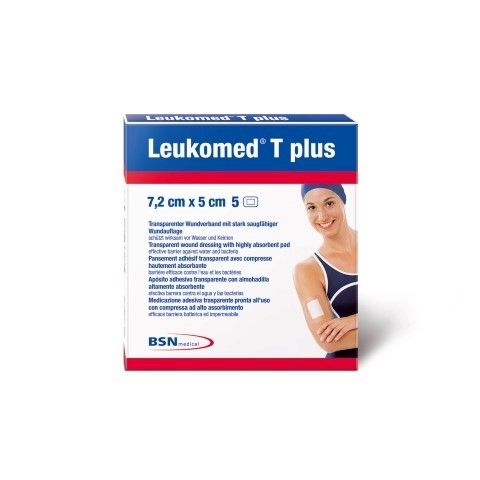 LeukoMed T eilandpleister steriel 7,2 cm x 5 cm per 5 stuks