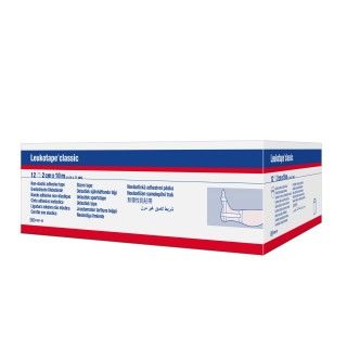 Leukotape classic sporttape 2 cm x 10 meter doos à 12 stuks wit