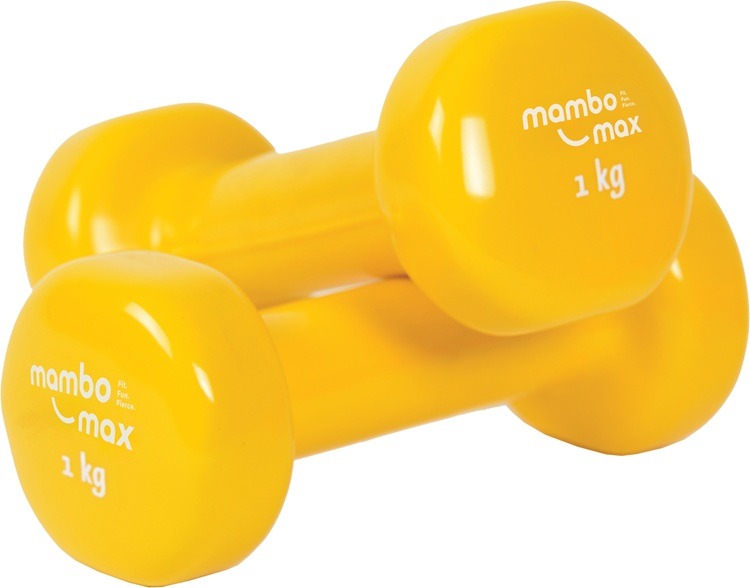 Vinyl dumbells 1 kg per paar groen