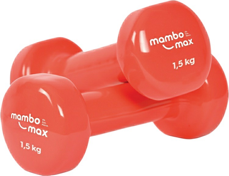 Vinyl dumbells 1,5 kg per paar geel