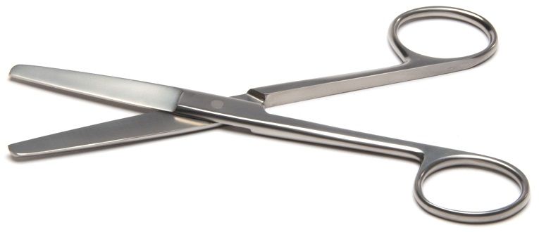 Schaar stomp - stomp 14 cm rvs uitvoering