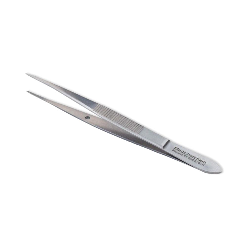 Splinterpincet met geleidestift 11 cm rvs uitvoering