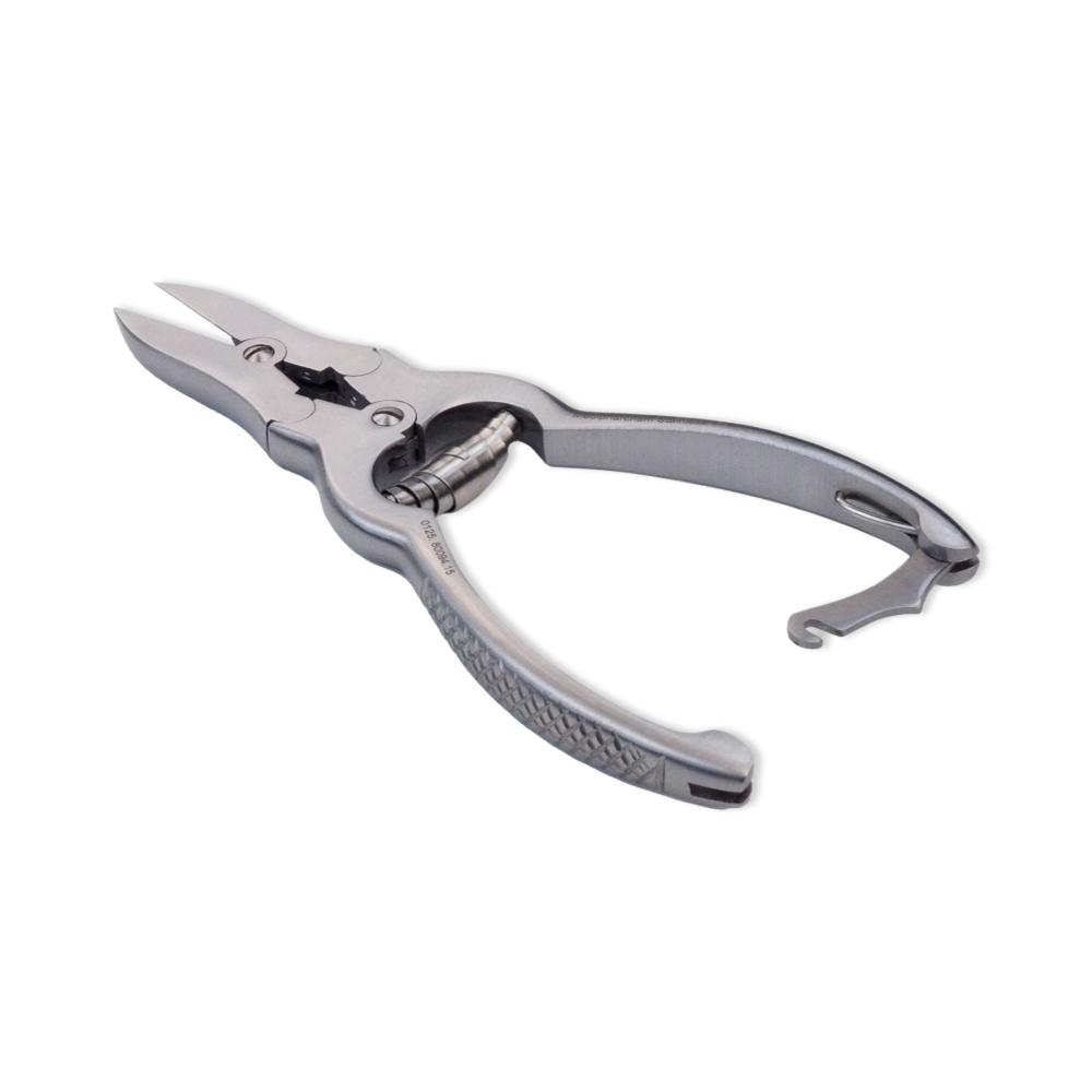 Nageltang met dubb. overbrenging 15 cm recht rvs uitvoering