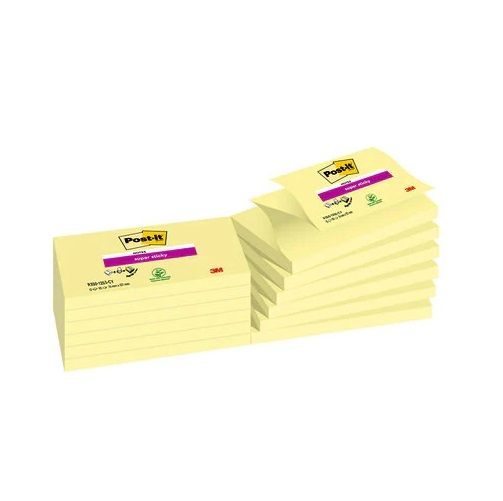 Post-it Z-Notes 76 mm x 127 mm 12 x 90 vel kanarie geel