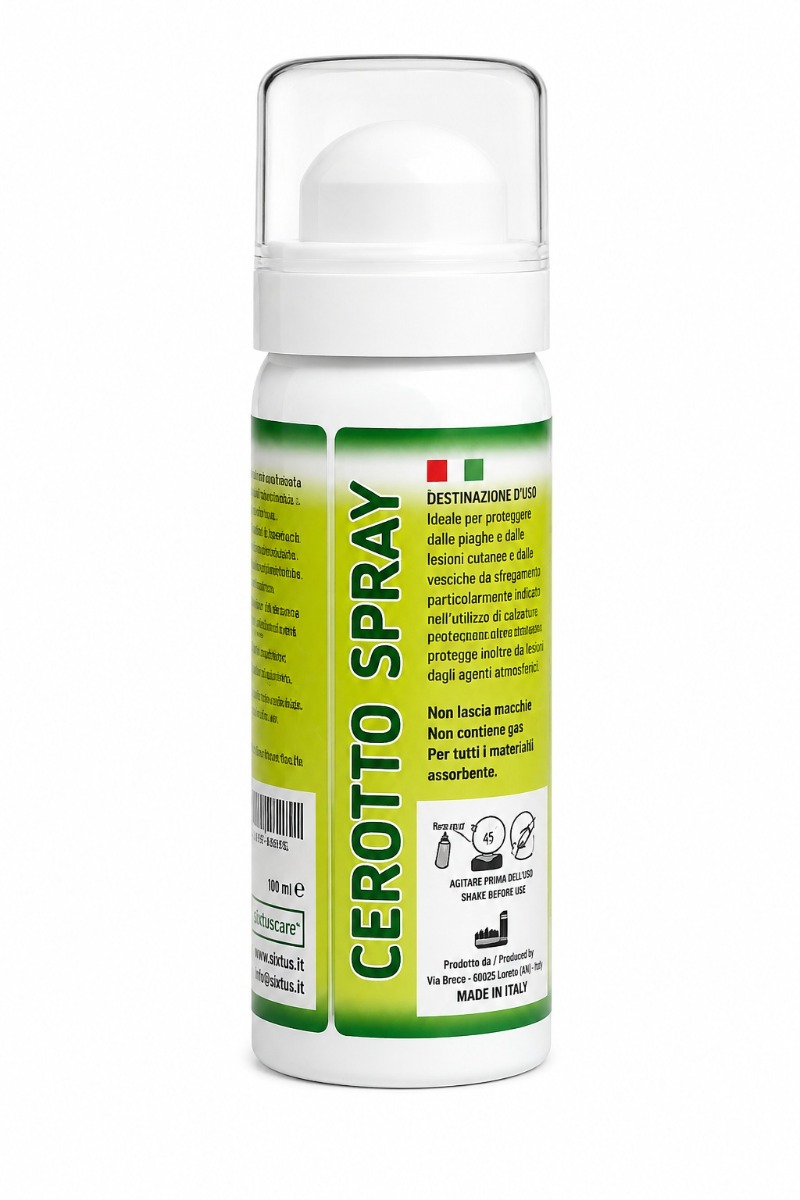 Sixtus Italia Cerotto Spray 40 ml transparante spraypleister alternatief voor Hansaplast en Leukoplast pleisterspray