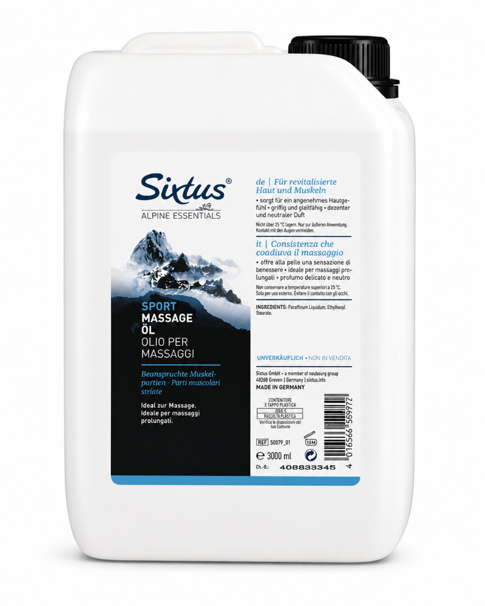 Sixtus Sixtufit massage olie neutraal 5000 ml - 5 liter