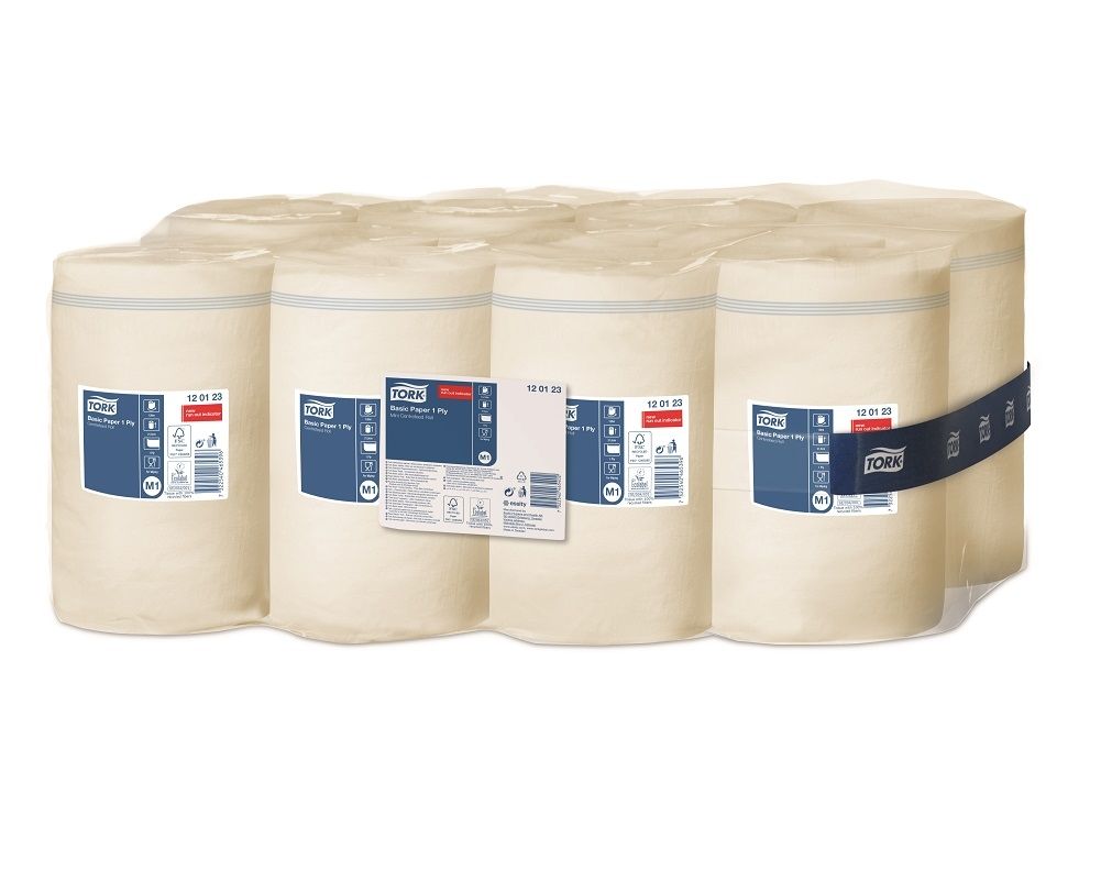 Mini Euro Cellulose Poetsrol papier 20 cm x 120 meter (Tork rol)