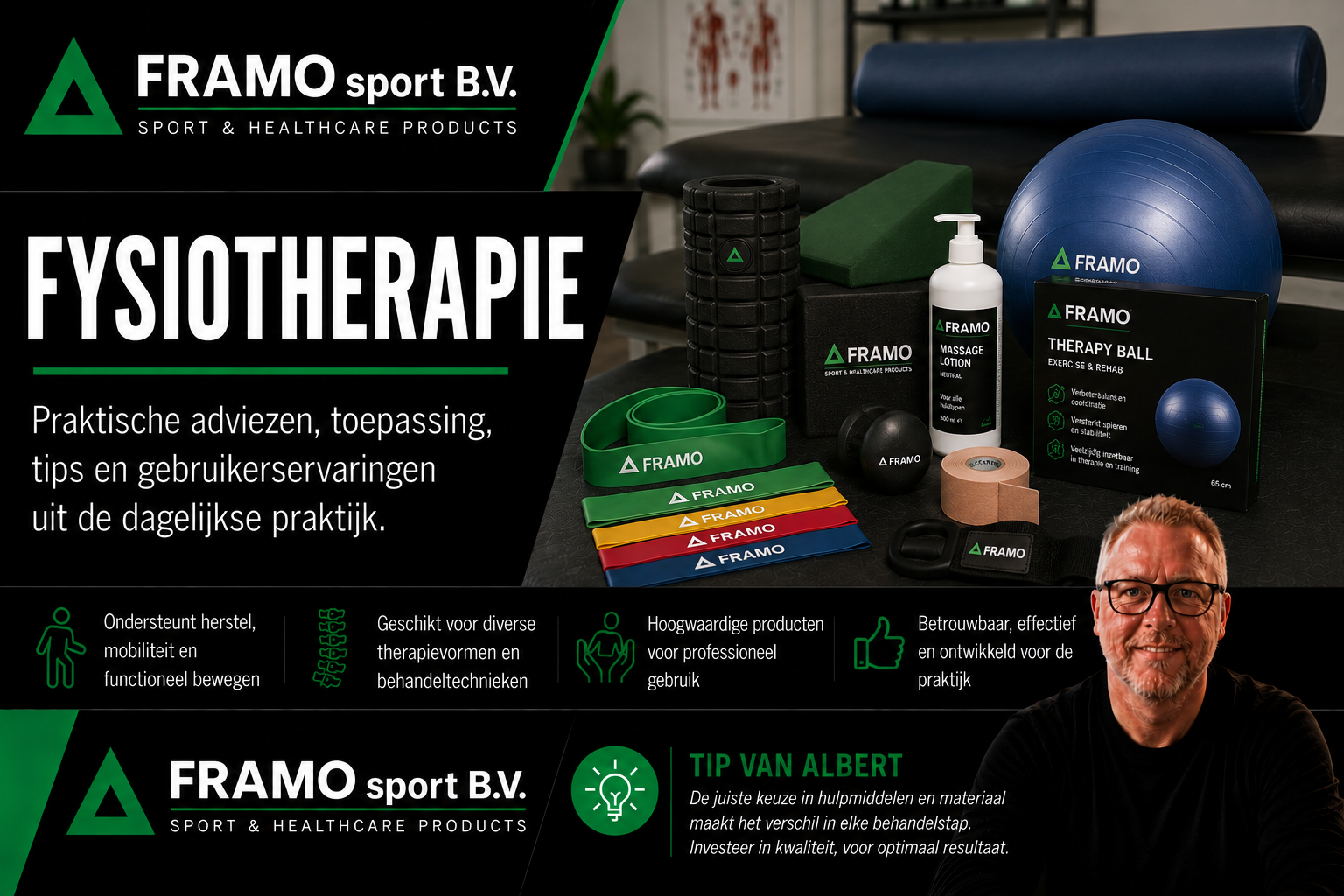 Fysiotherapie artikelen en praktijkgerichte adviezen van FRAMO sport