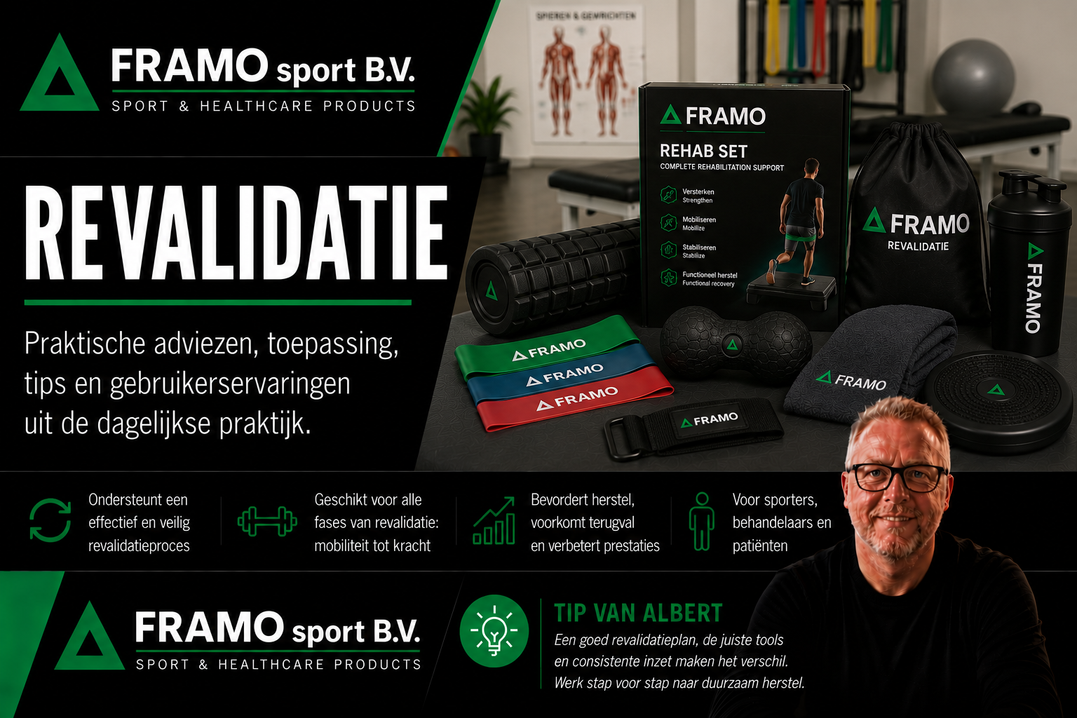 Revalidatie artikelen en praktijkgerichte adviezen van FRAMO sport